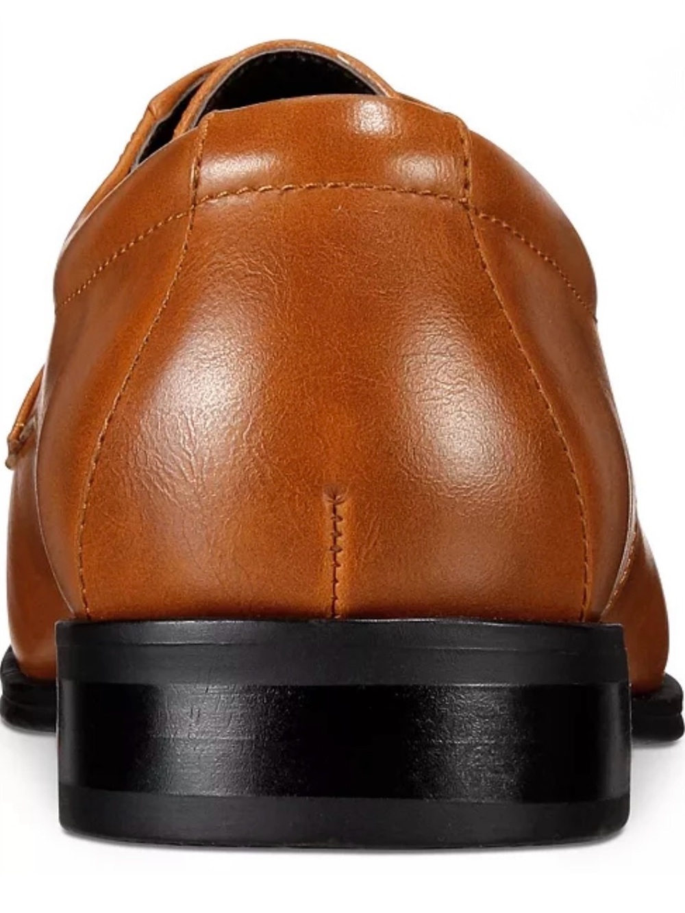 NIB [Alfani] Andrew Plain Toe Derbys Casual Dress Shoes Dark Tan Brown Men's 9 - Picture 4 of 14